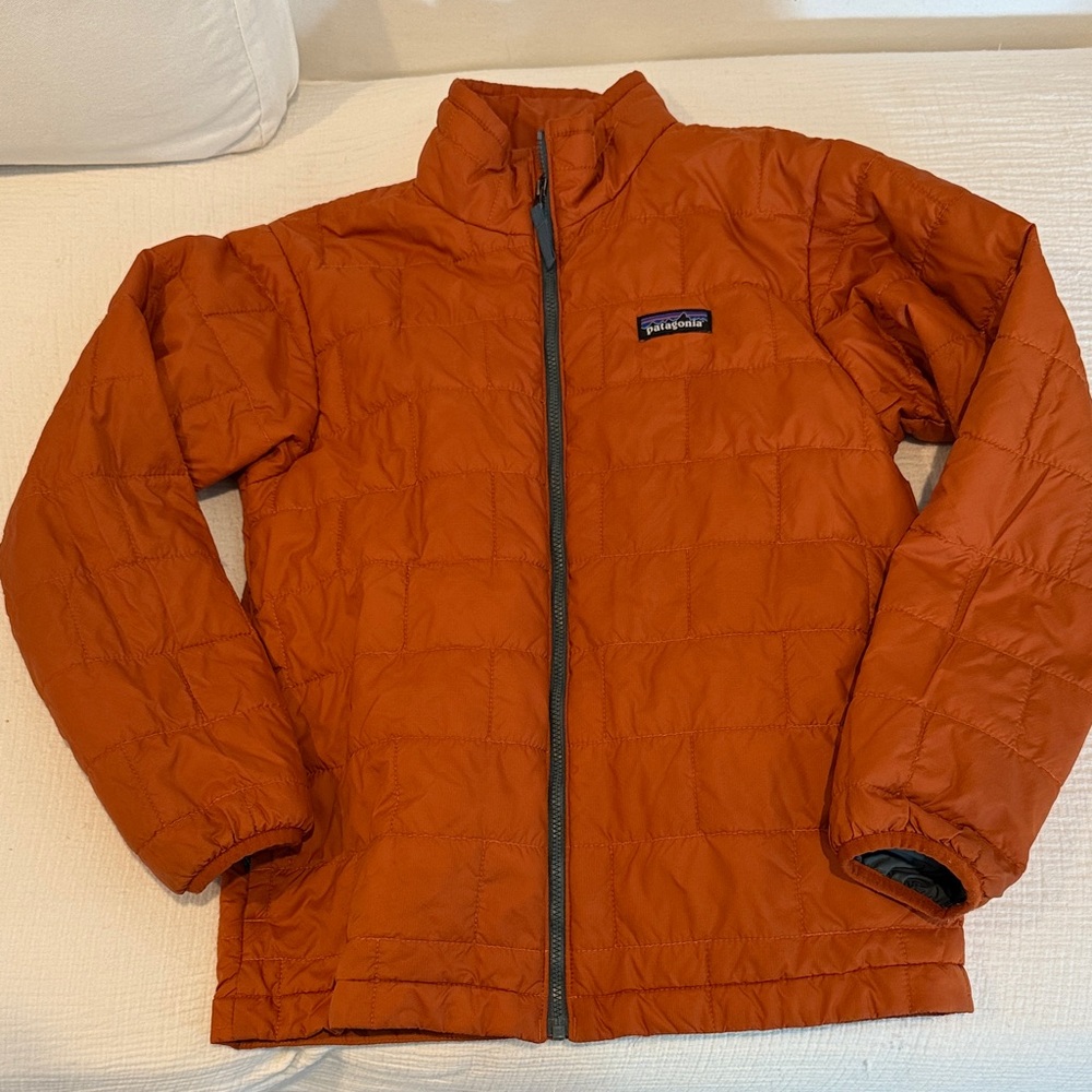 Patagonia Kids Orange Puffer Jacket